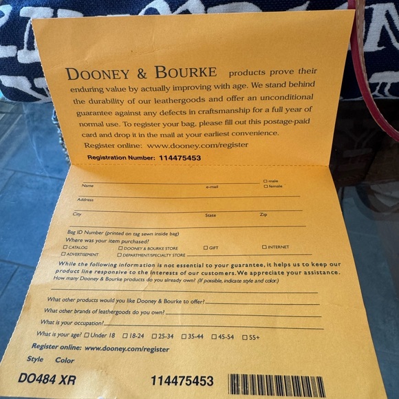 Dooney & Bourke Duffel Travel Bag, Signature Monogram Blue and White - Picture 9 of 10